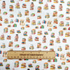 Cotton Fabric - Children's Wise Old Owl - Bright Coloured Material