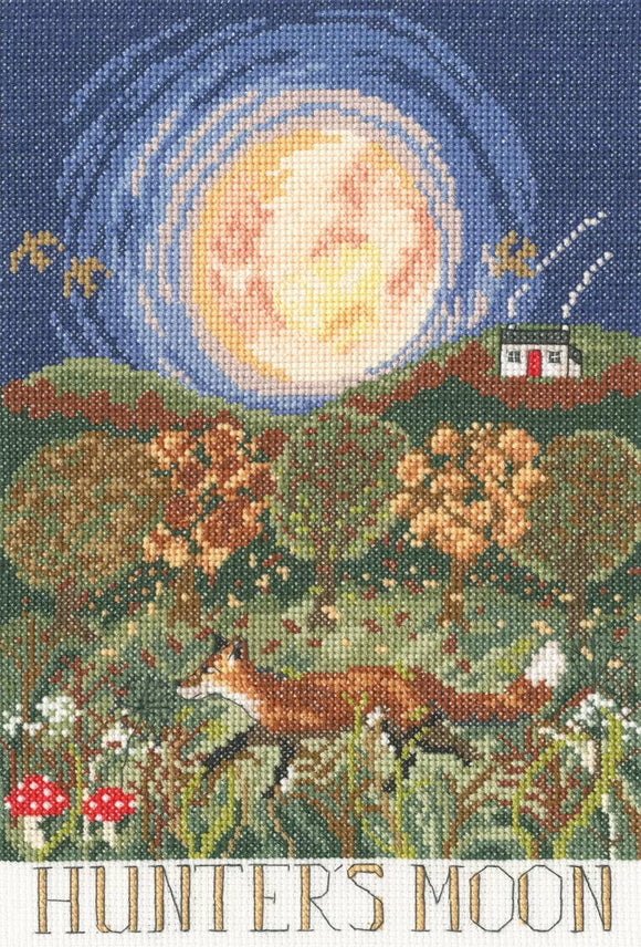 Bothy Threads - Counted Cross Stitch Kit - Full Moons Collection - Hunter's Moon