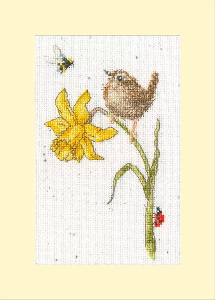Bothy Threads - Counted Cross Stitch Kit - Greeting Card - The Birds And The Bees