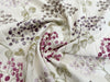 Upholstery Fabric  Cotton Curtain Cushion Material - Blossom Heather Purple Pink Floral Design