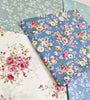 Fat Quarter Bundle - Pretty Blue & Green Rose Floral Mix