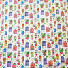 Children's Cotton Fabric - Fairytale - Houses - Flowers - Bright Colour