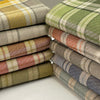 Canvas Fabric - Ochre Yellow Highland Tartan Check - Craft Upholstery Fabric