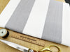 Upholstery Fabric - Romo Eston Storm Grey Stripe Cotton Canvas Curtain Cushion Blind Fabric