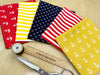 Fat Quarter Fabric Bundle - Nautical Anchors & Stripes Mix
