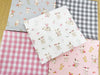 Fat Quarter Bundle - Cute Pink & Grey Baby Bunny & Gingham Mix