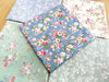 Fat Quarter Bundle - Pretty Blue & Green Rose Floral Mix