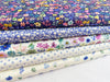 100% Cotton Fat Quarter Bundle - Pretty Blue Floral Mix - Quilting Craft Fabric