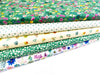 100% Cotton Fat Quarter Bundle - Pretty Green Floral Mix - Quilting Craft Fabric