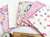 100% Cotton Fat Quarter Bundle - Pretty Pink Floral Mix - Quilting Craft Fabric