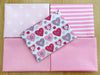 Fat Quarter Bundle - New Baby Girl Love Heart Pink Bunting Craft Fabric Material