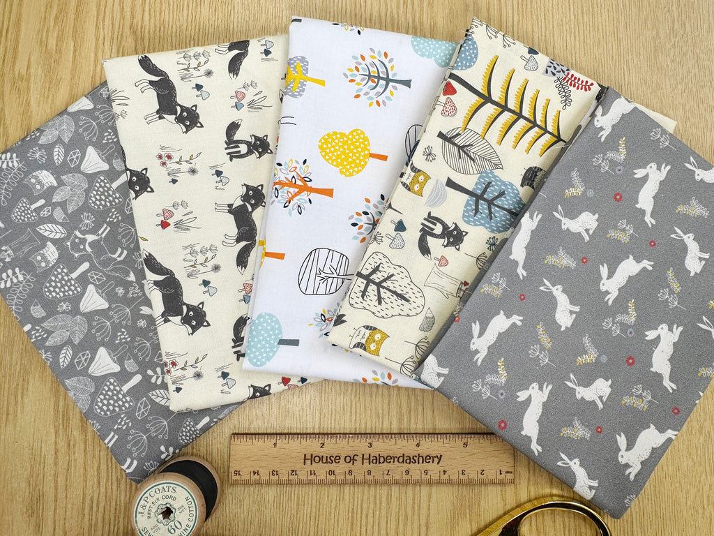 Fat Quarter Bundle - Wildwood Cute Fox & Hare Collection