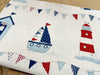 Upholstery Fabric - Maritime Blue - Boats & Lighthouse Print Fabric Material