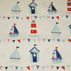 Upholstery Fabric - Maritime Blue - Boats & Lighthouse Print Fabric Material