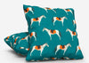 Upholstery Fabric - Cheval Teal - Horse Print Fabric Material
