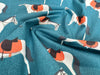 Upholstery Fabric - Cheval Teal - Horse Print Fabric Material