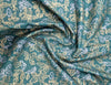 Christmas Fabric - Metallic Gold & Silver Holly Leaves on Green - 100% Cotton Fabric