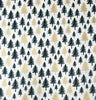 Christmas Fabric -  Gold & Green Xmas Trees on Cream - Xmas Craft Fabric