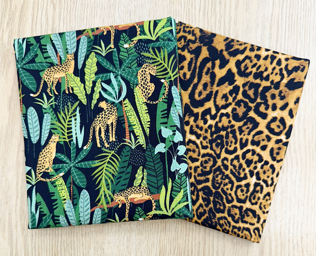Fabric Bundle - Jungle Cats & Animal Print - 2 x 0.5m Lengths