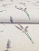 Upholstery Fabric - Cotton Rich Linen Look Material - Lavender Flowers