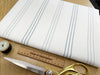 Upholstery Fabric - Loire Tide Blue Stripe Cotton Canvas Curtain Cushion Blind Fabric