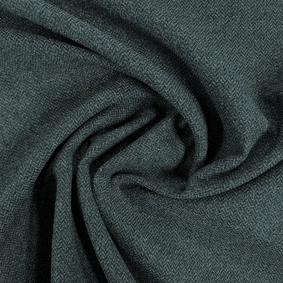 Upholstery Fabric - Orkney Tweed Herringbone - Peacock Green