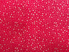 Christmas Fabric - Metallic Gold Stars on Red - Craft Fabric Material Metre