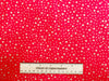 Christmas Fabric - Metallic Gold Stars on Red - Craft Fabric Material Metre