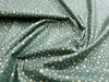 Christmas Fabric - Metallic Gold Stars on Green - Craft Fabric Material Metre