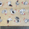 Canvas Fabric - Chickens, Hens & Roosters Print Craft Fabric Material