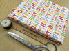 Happy Birthday Print Fabric - cotton Craft Fabric Material