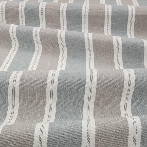 Upholstery Fabric - Romo Talia River Beige & Blue Stripe Cotton Canvas Curtain Cushion Blind Fabric