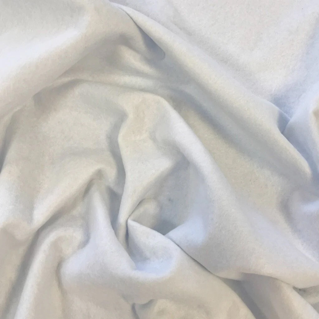 White Felt Fabric - Plain Felt Polyester Craft Fabric Material - 40" Wide