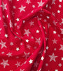 Christmas Fabric - Cream Stars on Red - 100% Cotton Fabric