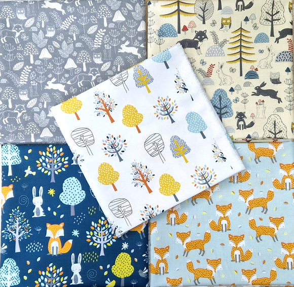 Fat Quarter Bundle - Wildwood Cute Fox & Hare Collection