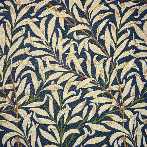 Tapestry Fabric William Morris - Willow Bough Navy Blue - Luxury Upholstery Fabric