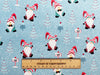Nutex Fabric - Winter Santa Gonks - Blue Christmas Craft Fabric Material
