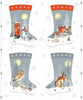 Nutex Fabric Winter Moon Stocking Panel Robin Owl Rabbit Dalmatian 100% Cotton