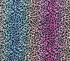 Digital Print Fabric - Rainbow Leopard Animal Print - 100% Cotton