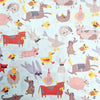 Children's Fabric - Farm Yard Animals on Sky Blue - Polycotton Prints