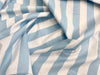 Sky Blue & White 1" Wide Stripe Cotton Poplin Fabric