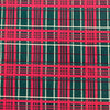 Christmas Fabric - Green Red & Metallic Gold Festive Tartan - 100% Cotton