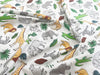 Cotton Poplin Fabric - Zoo Safari Animal on White