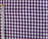 Purple & White Gingham 1cm Check Cotton Fabric