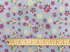 Christmas Fabric - Rainbow Metallic Snowflakes on Silver Grey - 100% Cotton