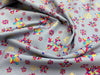 Christmas Fabric - Rainbow Metallic Snowflakes on Silver Grey - 100% Cotton