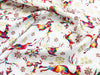 Christmas Fabric - Rainbow Metallic Reindeer on Cream - 100% Cotton