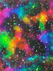 Multicoloured Speckled Galaxy Digital Print Fabric 100% Cotton 59" - 147 cm Wide - Craft Fabric by The Metre