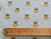 Cotton Fabric ~ Worker Bee Print on Sky Blue Background~ 100% Cotton Poplin Print