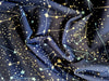 100% Cotton Poplin - Navy Blue & White Stars - Celestial - Astronomy